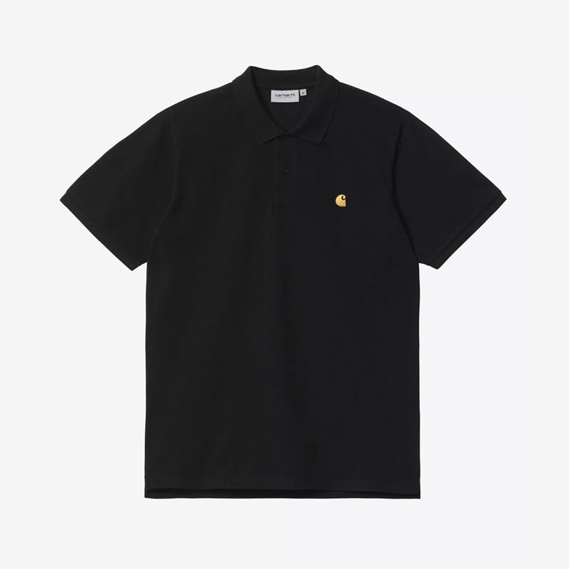 Polo Carhartt WIP: SS Chase Pique Polo (Black Gold)