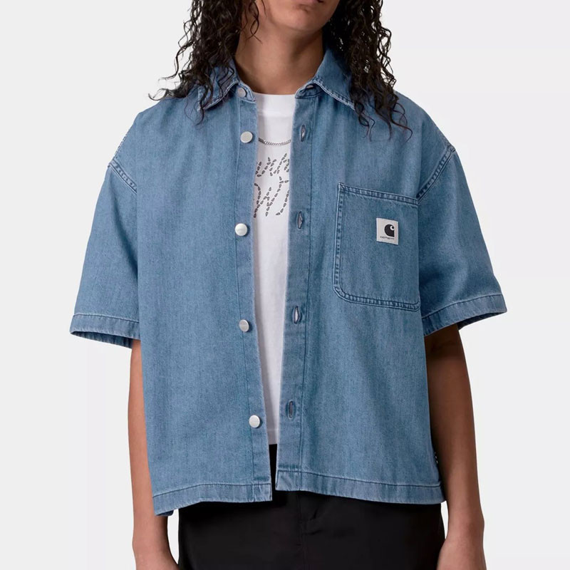 Camisa Carhartt WIP: W SS Lovilia Shirt (Blue)
