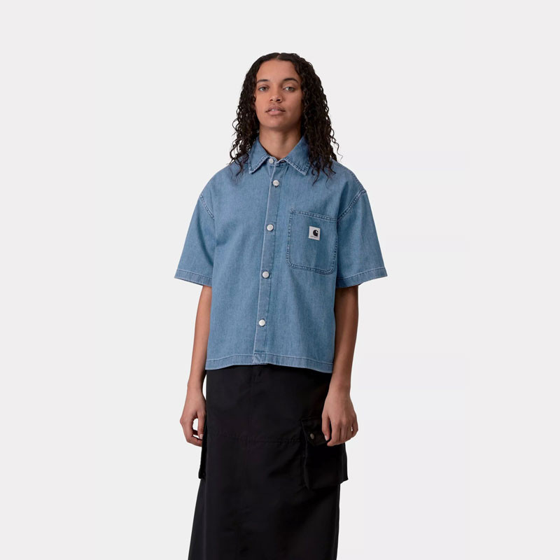 Camisa Carhartt WIP: W SS Lovilia Shirt (Blue)
