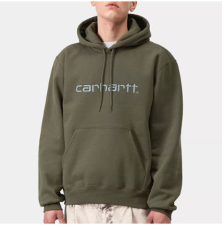 Sudadera Carhartt WIP: Hooded Carhartt Sweat (Leaf Tourmaline)