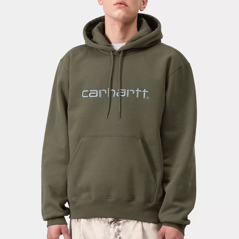 Sudadera Carhartt WIP: Hooded Carhartt Sweat (Leaf Tourmaline)