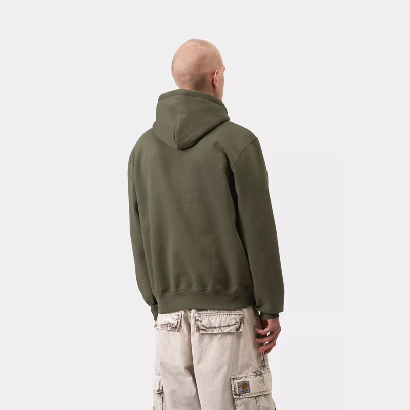 Sudadera Carhartt WIP: Hooded Carhartt Sweat (Leaf Tourmaline)