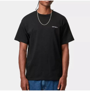 Camiseta Carhartt WIP: SS Script Embroidery T-Shirt (Black White)
