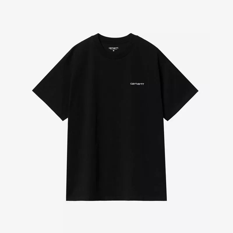Camiseta Carhartt WIP: SS Script Embroidery T-Shirt (Black White)