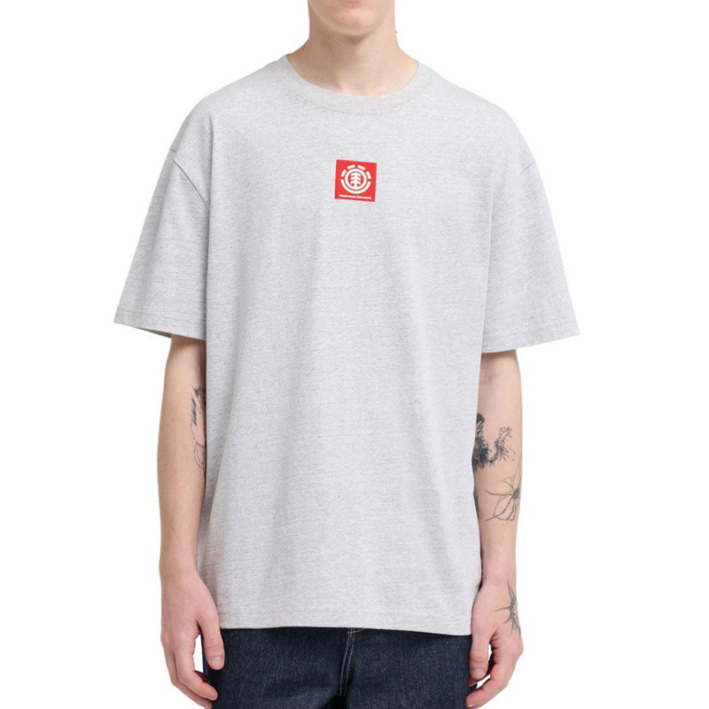 Camiseta Element: Square Logo Ss (Mid Grey Heather)