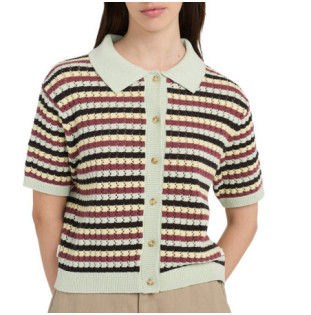 Polo Element: Crochet Stripes Polo (Cro Strip Off Black)