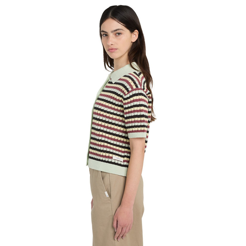 Polo Element: Crochet Stripes Polo (Cro Strip Off Black)