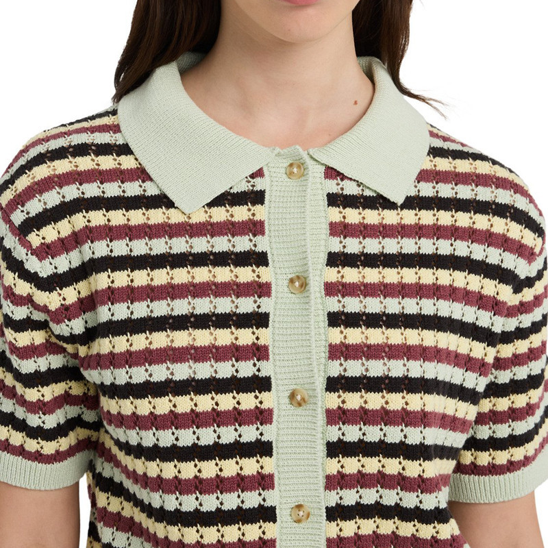 Polo Element: Crochet Stripes Polo (Cro Strip Off Black)