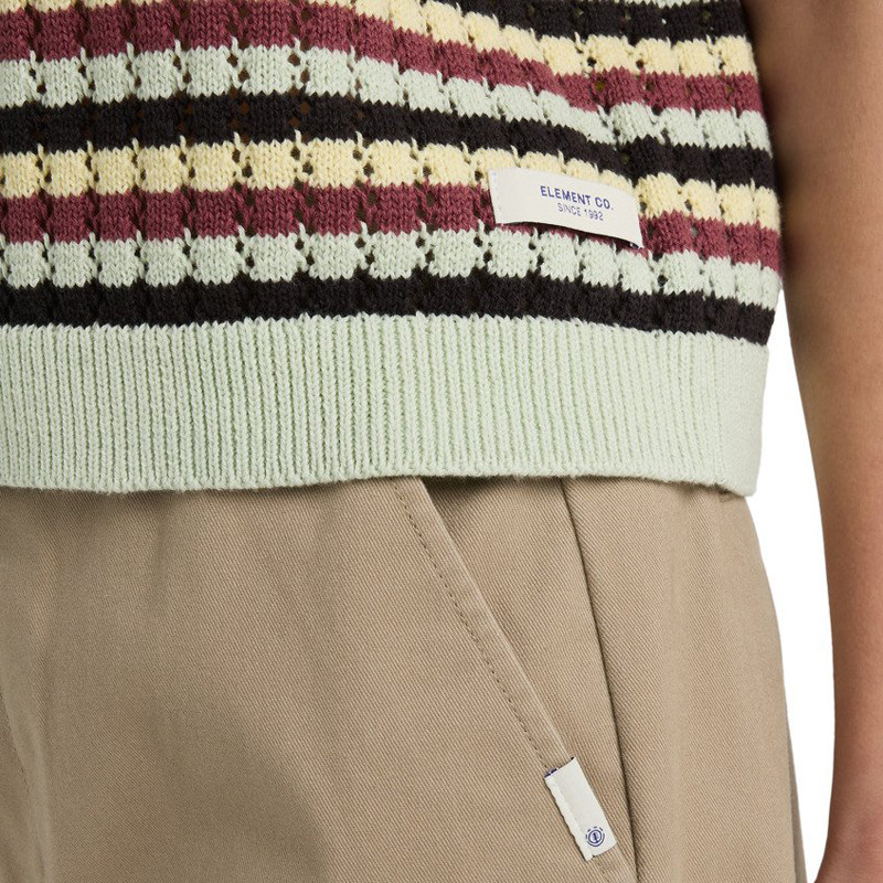 Polo Element: Crochet Stripes Polo (Cro Strip Off Black)