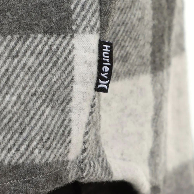 Camisa Hurley: Axe Knit Flannel Shirt (Black)