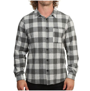 Camisa Hurley: Axe Knit Flannel Shirt (Black)