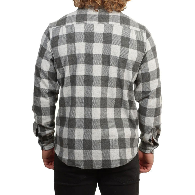 Camisa Hurley: Axe Knit Flannel Shirt (Black)