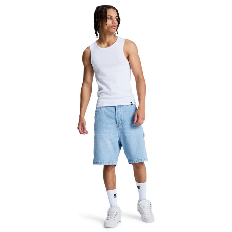Bermuda DC Shoes: Baggy Denim Carpenter Short (Indigo Light)