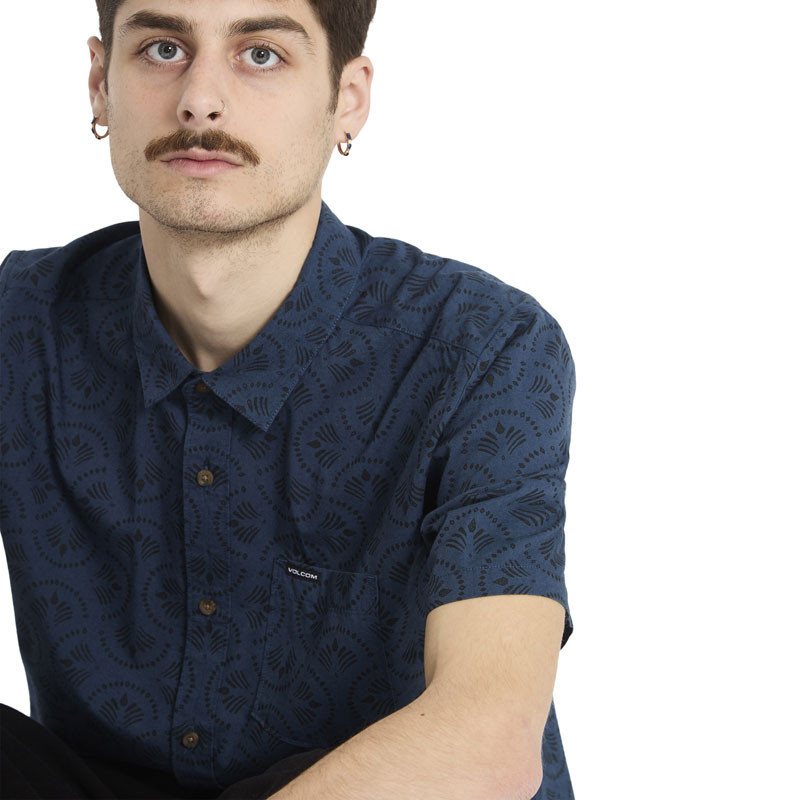 Camisa Volcom: Scaler Stone Woven SS (Midnight Blue)