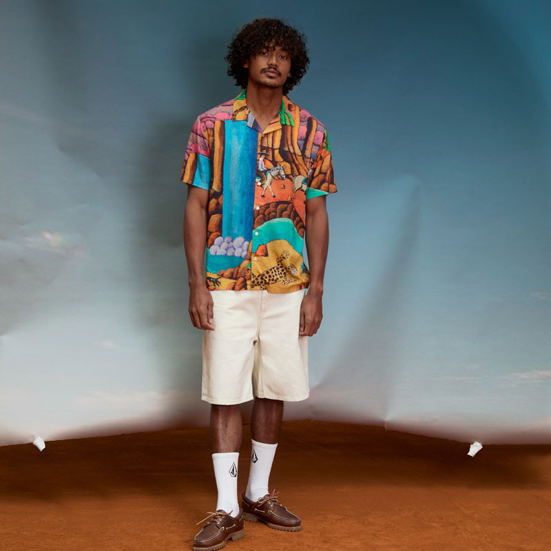 Camisa Volcom: Fa Mickey Mason SS (Multi)