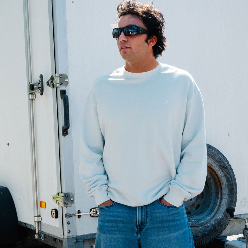 Sudadera Volcom: Single Stone Tw Crew (Light Blue Acid)