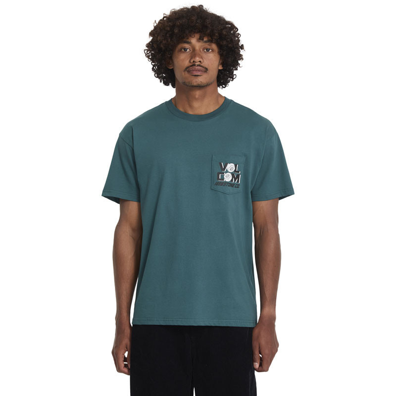 Camiseta Volcom: Parted Out Pocket Sst (Rifle Green)