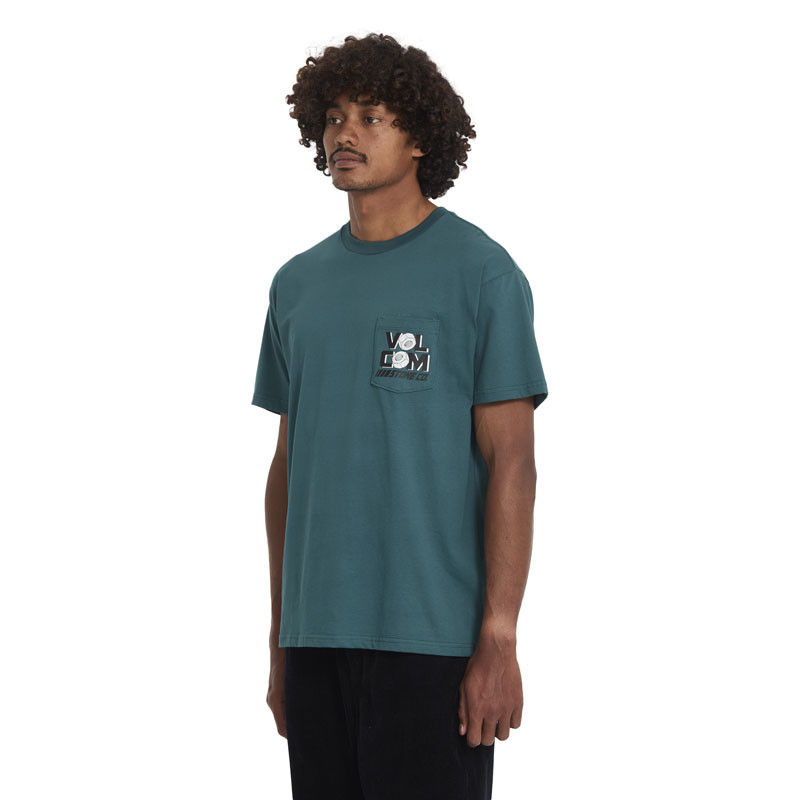 Camiseta Volcom: Parted Out Pocket Sst (Rifle Green)