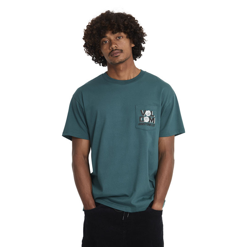 Camiseta Volcom: Parted Out Pocket Sst (Rifle Green)