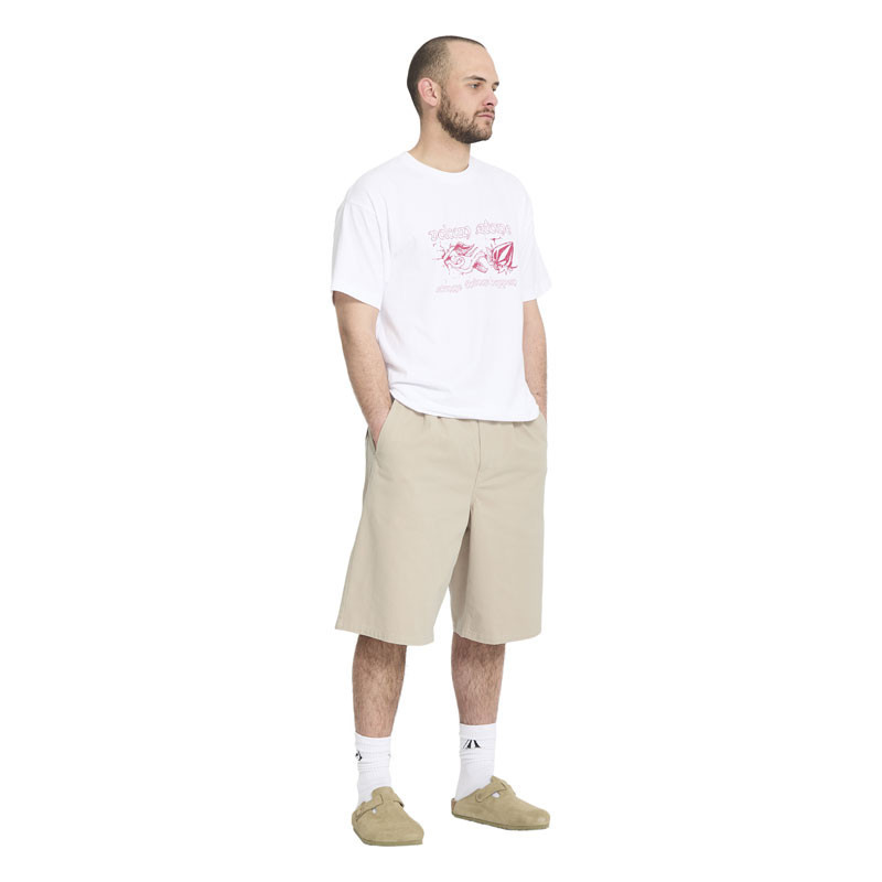 Bermuda Volcom: Chillow Pleat Ew Chino Sht 24 (Lt Khaki)