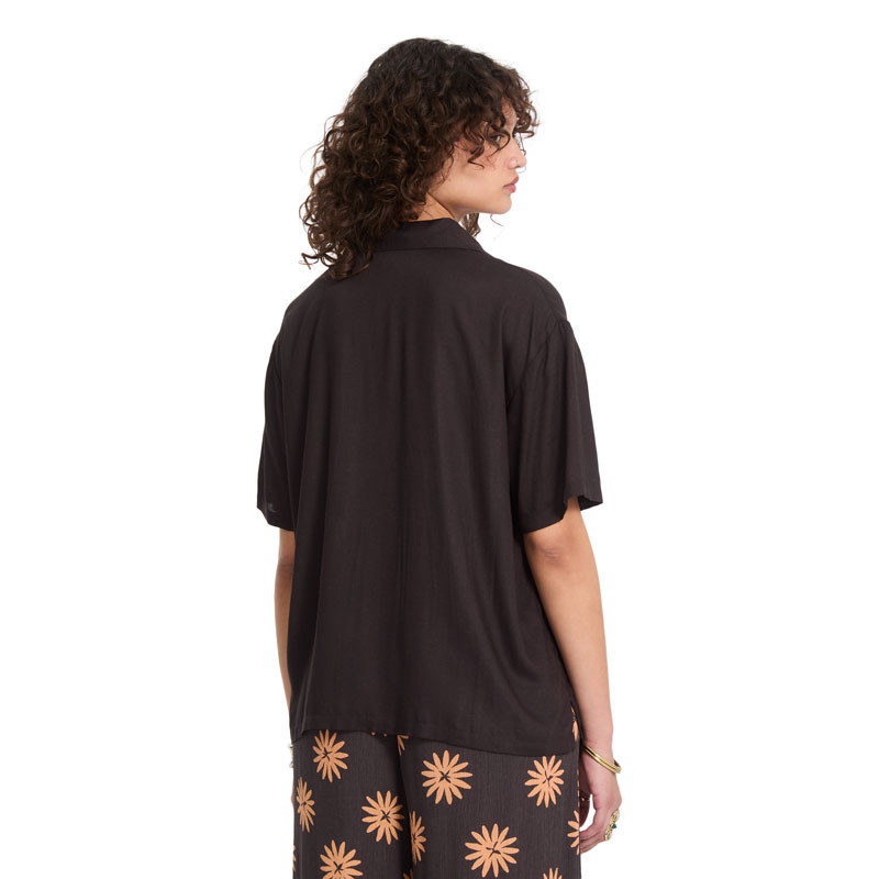 Camisa Volcom: Emb Midnite Ramble Top (Vintage Black)