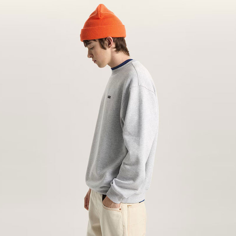 Sudadera Vans: Left Chest II Loose Crew (Light Grey Heat)