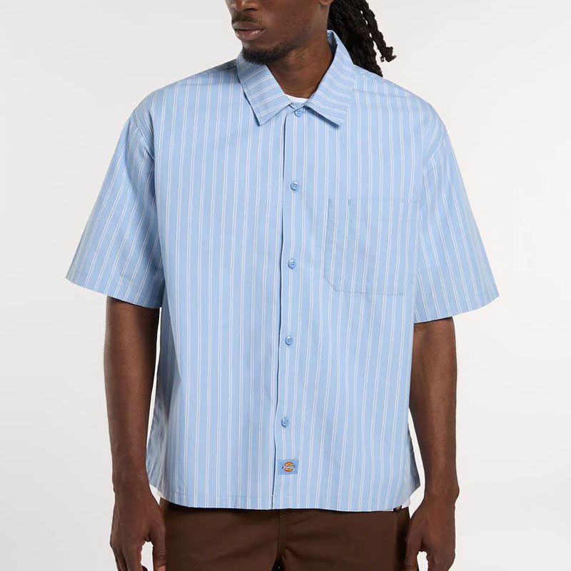 Camisa Dickies: Venedocia Stripe Shirt SS (Endless Sky)