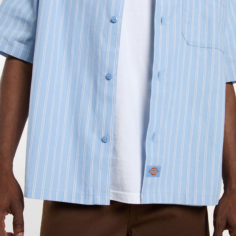 Camisa Dickies: Venedocia Stripe Shirt SS (Endless Sky)