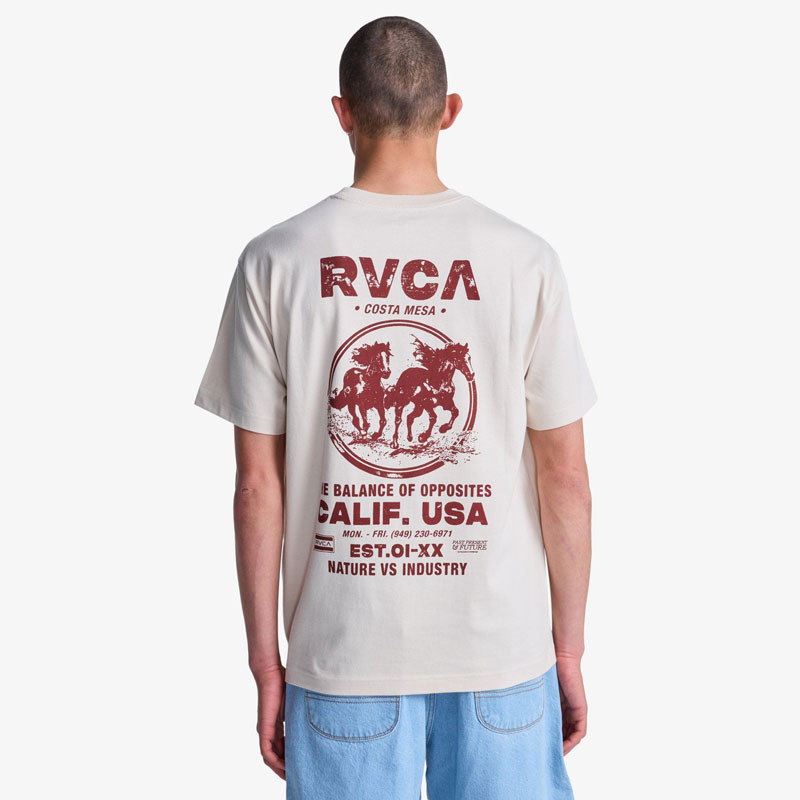 Camiseta RVCA: Ride Free SS (Moonbeam)