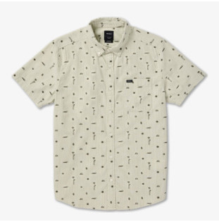 Camisa RVCA: Thatll Do Seersucker (Ranger Green)