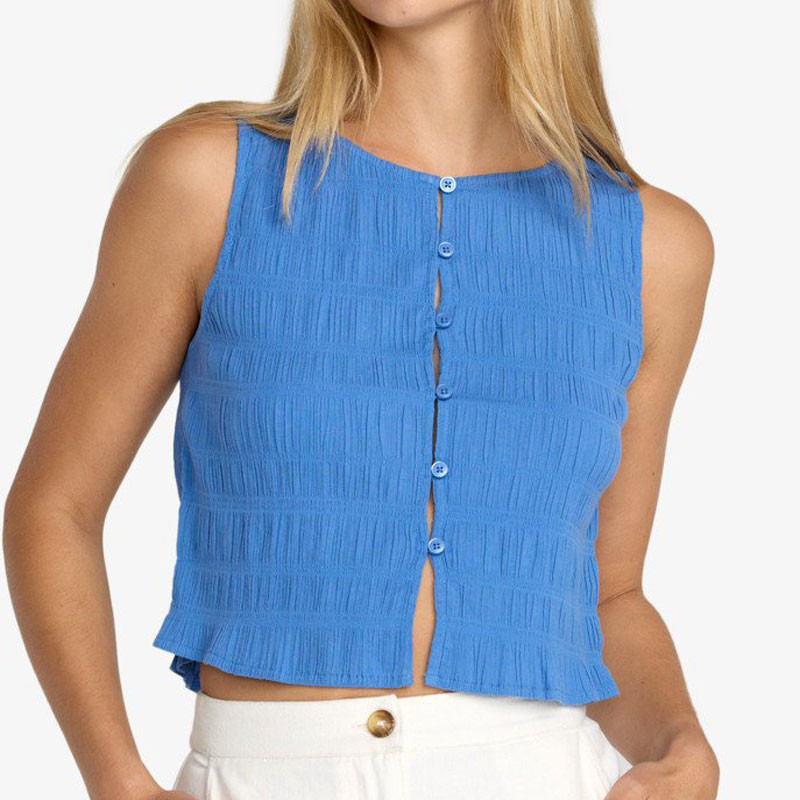 Camiseta RVCA: Scrunch Top (Blue Relic)