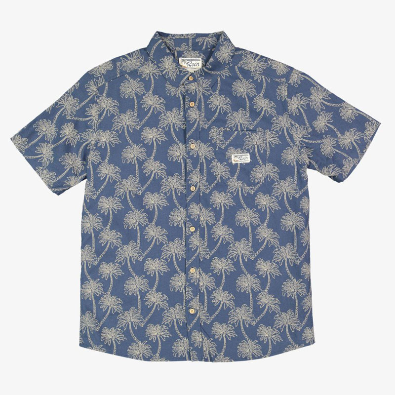 Camisa RVCA: Exotica SS (Dark Denim)