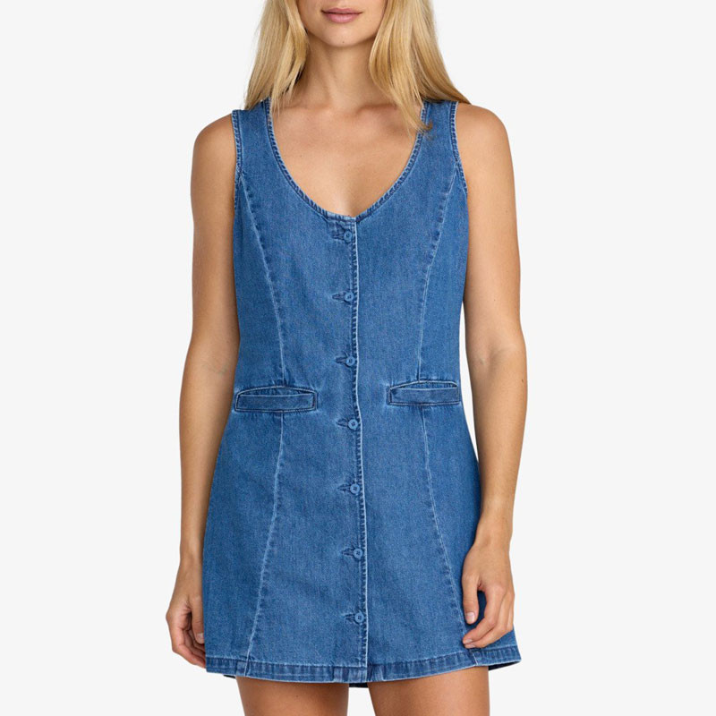 Vestido RVCA: Lainey Mini Dress (Crystal Blue)
