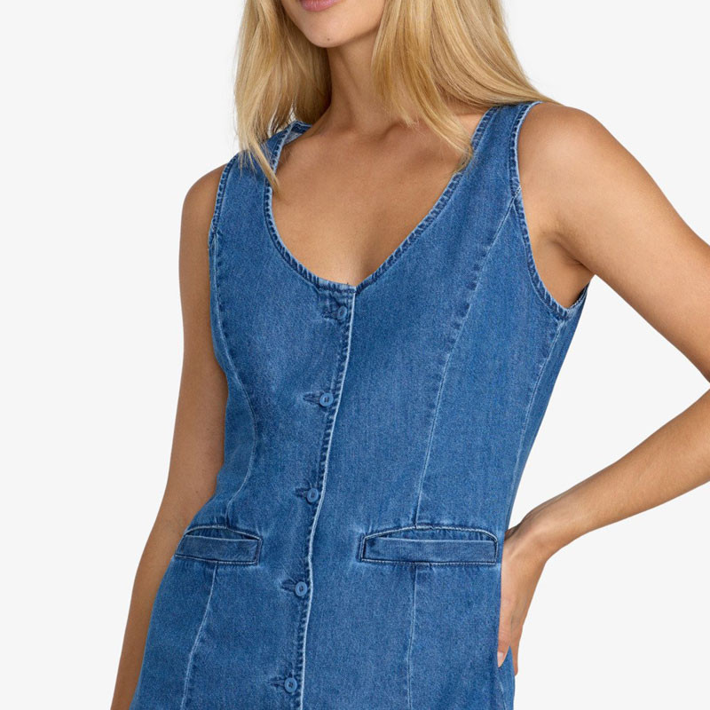Vestido RVCA: Lainey Mini Dress (Crystal Blue)