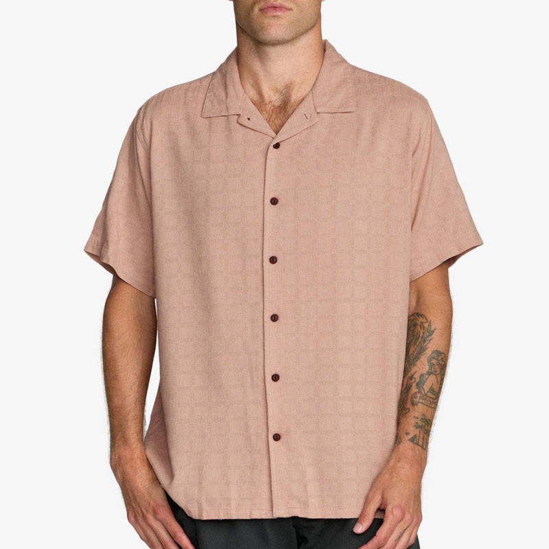 Camisa RVCA: Vacancy SS (Pale Mauve)