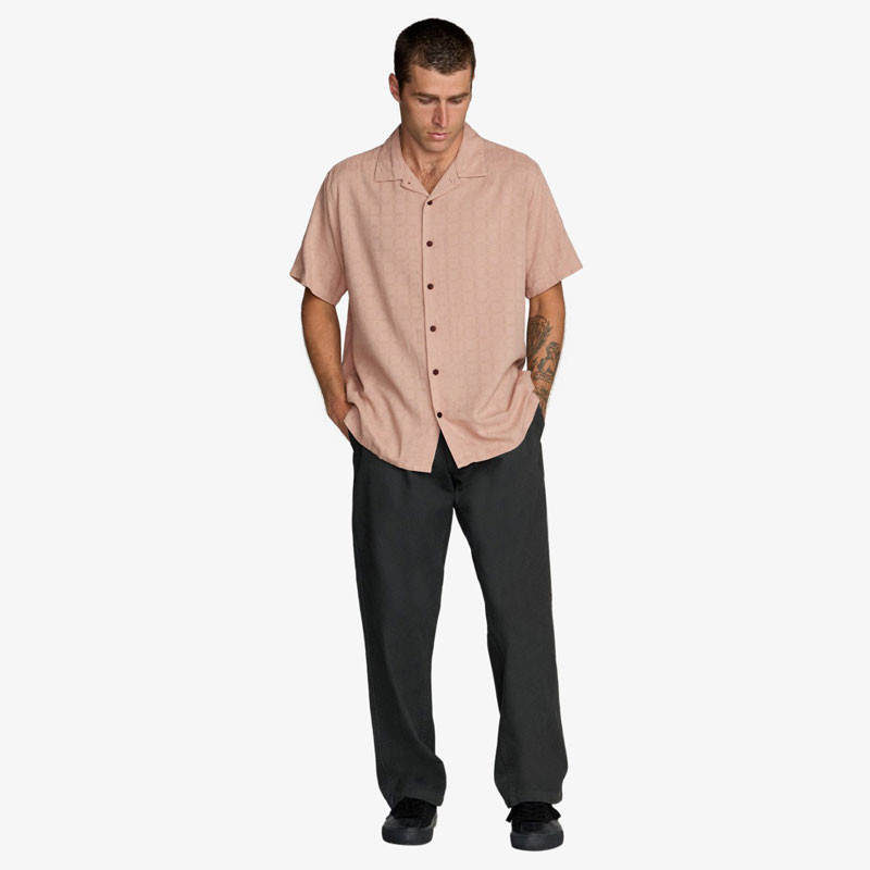 Camisa RVCA: Vacancy SS (Pale Mauve)