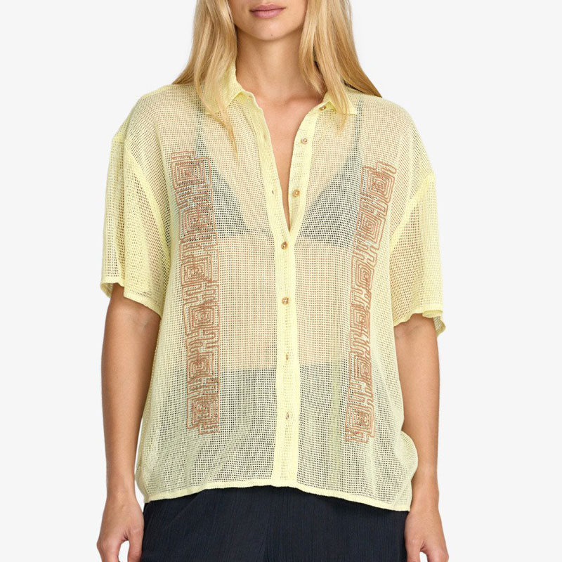 Camisa RVCA: Sabra Button Up (Light Green)