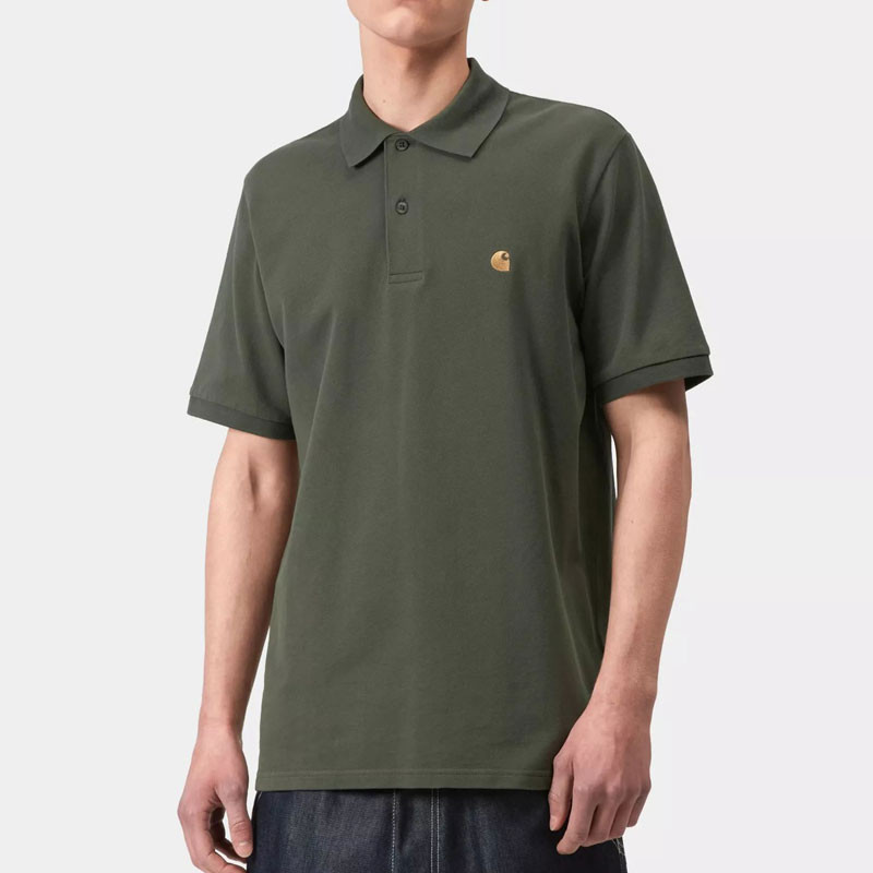 Polo Carhartt WIP: SS Chase Pique Polo (Leaf Gold)