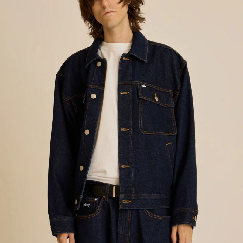 Chaqueta Obey: Obey Opena Jacket (Rinse Indigo)