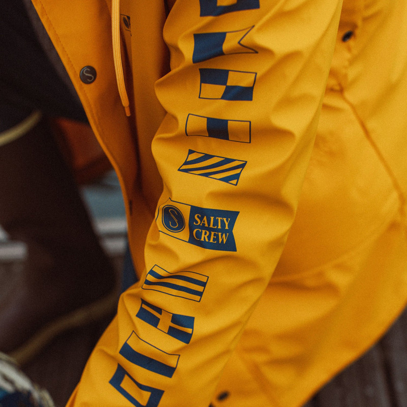Chaqueta Salty Crew: Seal Raincoat (Golden Yellow)