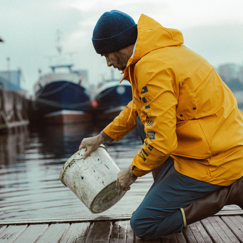 Chaqueta Salty Crew: Seal Raincoat (Golden Yellow)