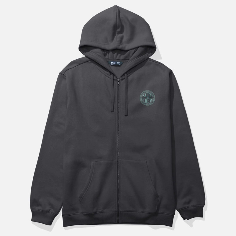Sudadera Salty Crew: Global Zip Fleece (Black)