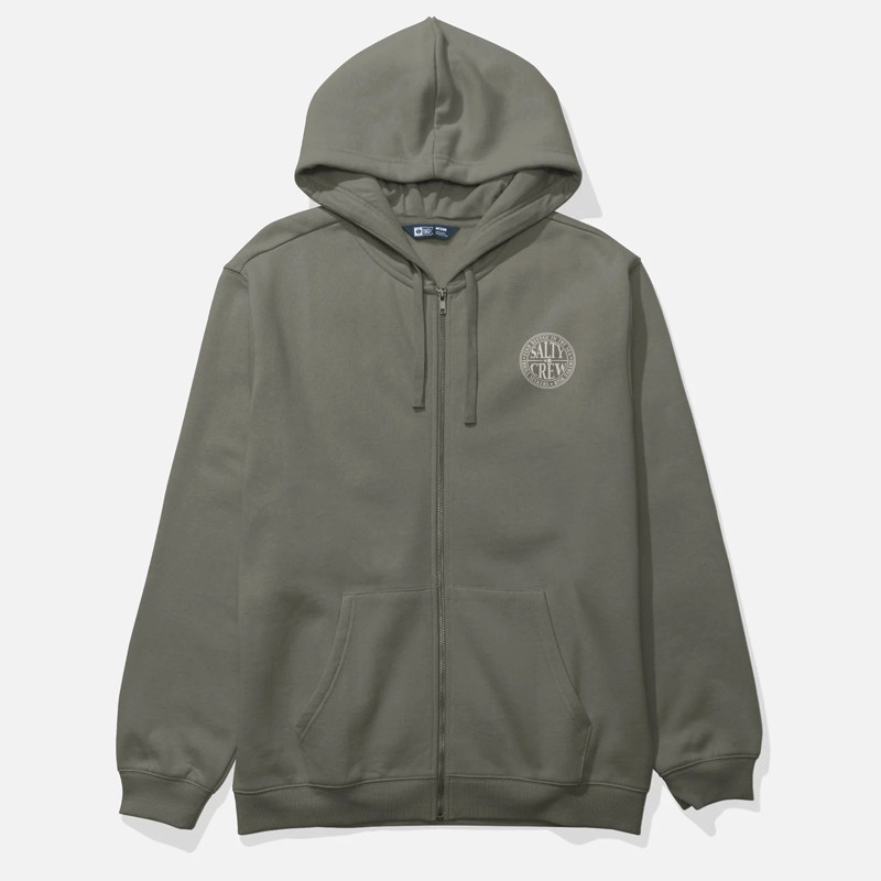 Sudadera Salty Crew: Global Zip Fleece (Dusty Olive)