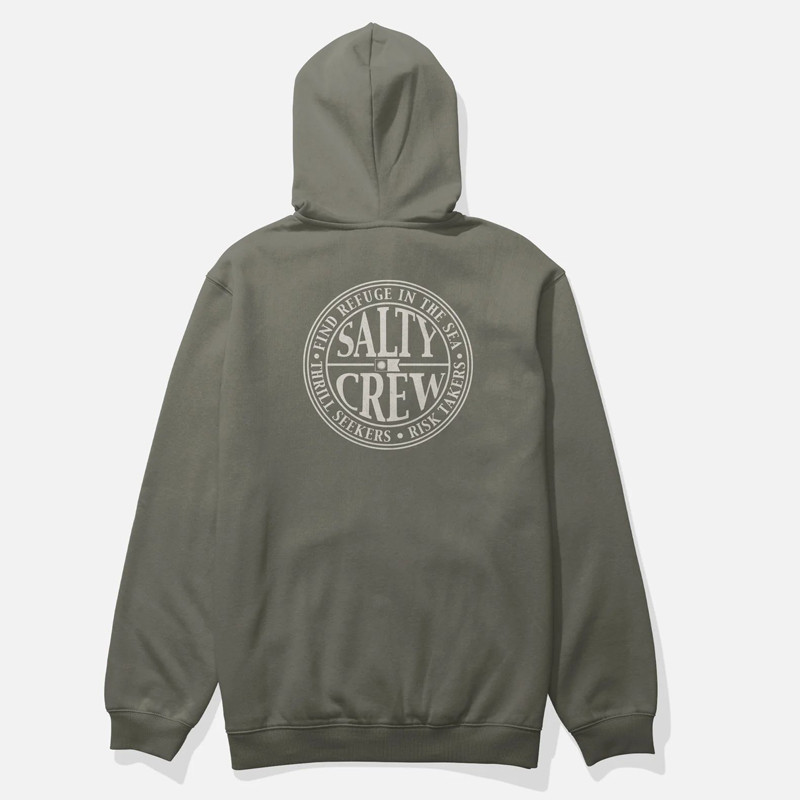 Sudadera Salty Crew: Global Zip Fleece (Dusty Olive)
