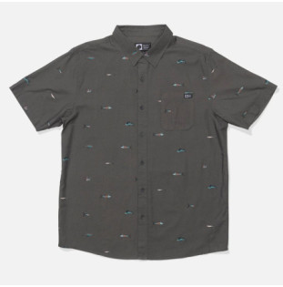 Camisa Salty Crew: Crew SS Button Up (Charcoal)