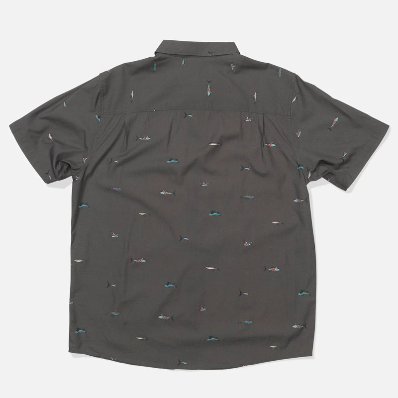 Camisa Salty Crew: Crew SS Button Up (Charcoal)