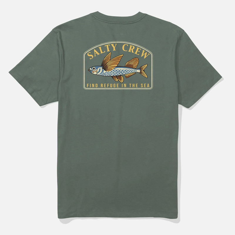 Camiseta Salty Crew: Fly Home SS Tee (Laurel Wreath)
