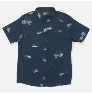 Camisa Salty Crew: Breezer Perf Button Up (Midnight Navy)