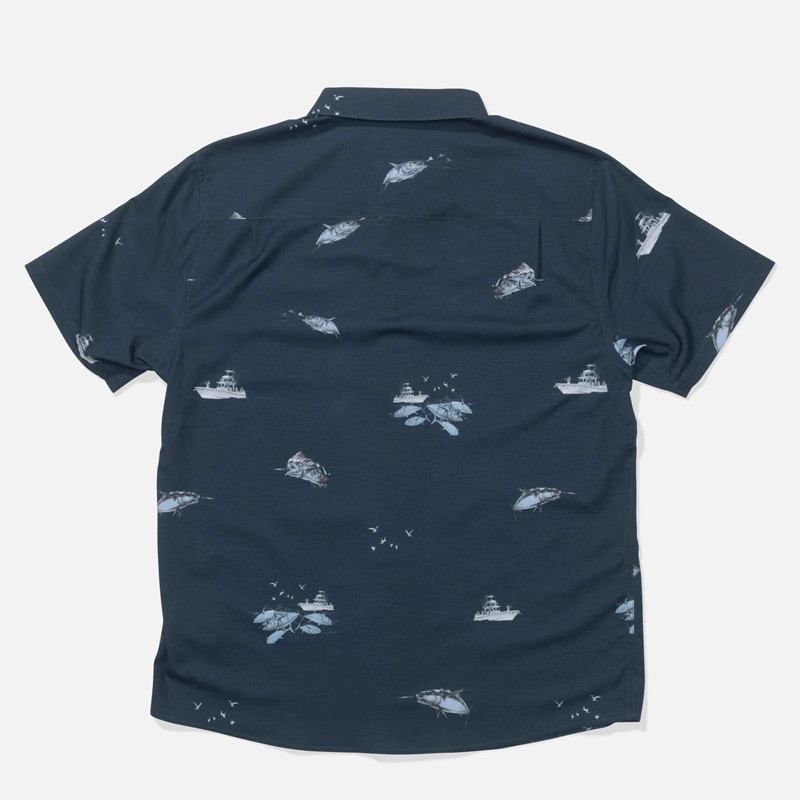 Camisa Salty Crew: Breezer Perf Button Up (Midnight Navy)