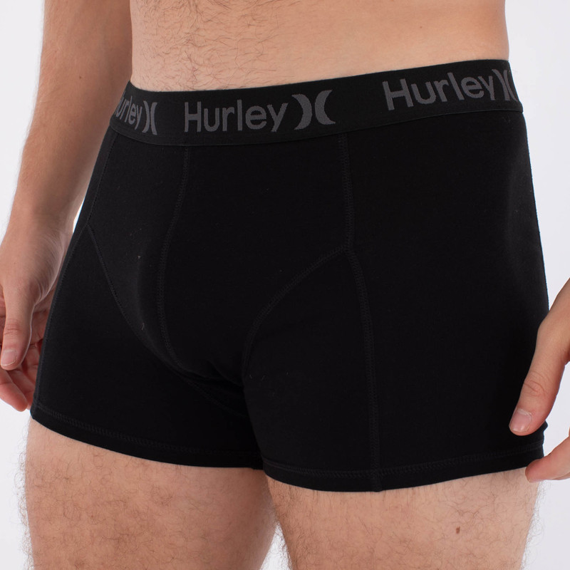 Boxer Hurley: M Underwear 3Pk Boxer Monocolor (Black)